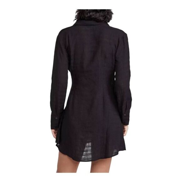 L Space Black Modal Wrap Tunic Top Long Sleeve Silhouette Size S - Picture 6 of 14